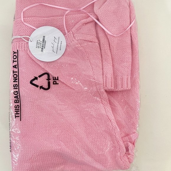 Petal and Pup Jaynie Knit Midi Halter Sleeveless Dress Pastel Pink Size 8/Medium - Picture 9 of 9